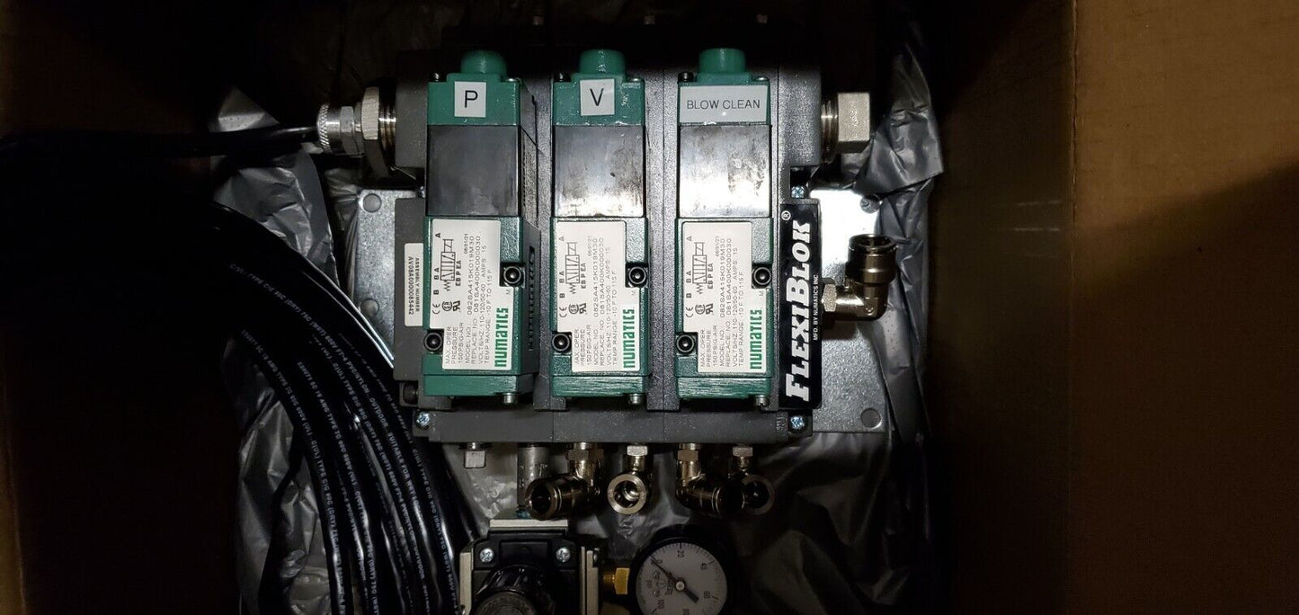 NUMATICS/AVENTICS SOLENOID VALVE/MANIFOLD MK8 SERIES 4/2 SPR RTN 120VAC 1/4" NPT, TRM BLK