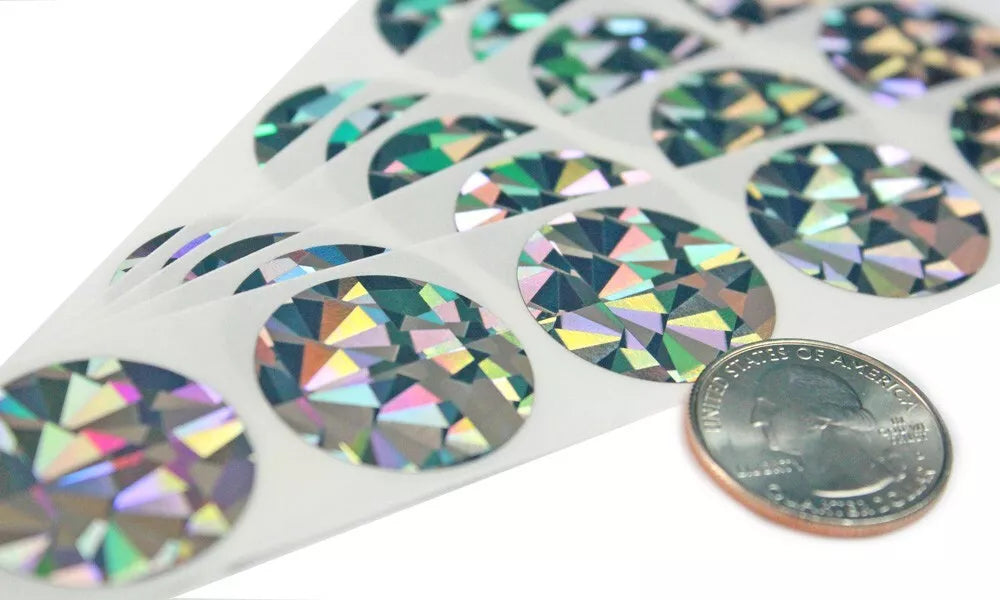 BULK Silver Hologram 1″ Round Scratch Off Sticker Labels (175,000 Stickers)
