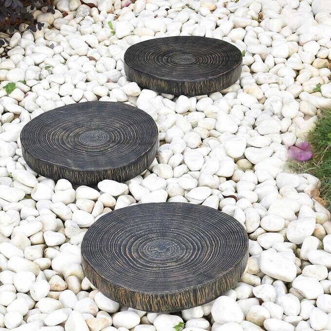 BRAND NEW Stone Composite Stepping Stones, 6-pack