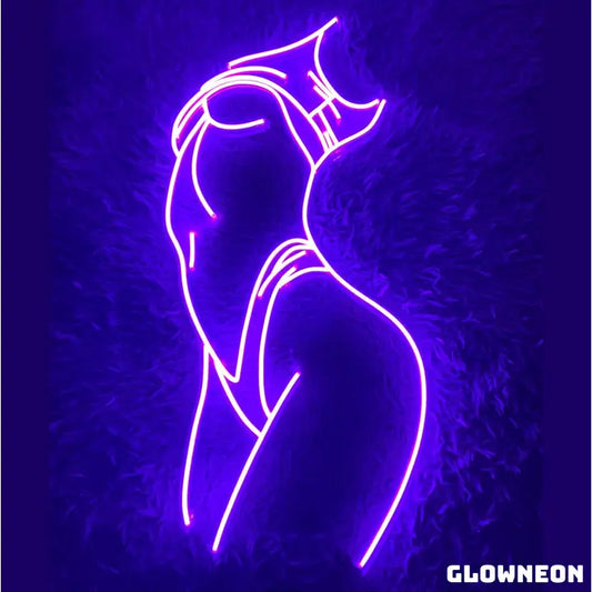 Neon Sexy Body Girl Sign, Girl Room Decor, Body Led