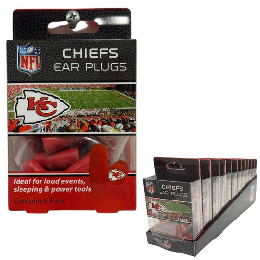 Kansas City Chiefs Ear Plugs - 6Pair Pack - Noise Reduction